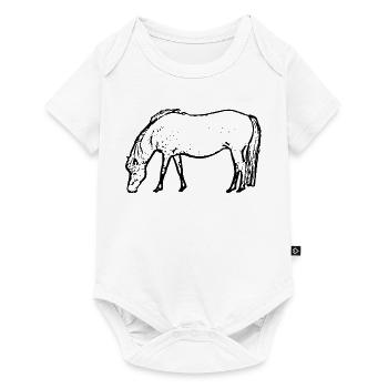 Horse black - Baby Premium short-sleeve bodysuit - white - Front