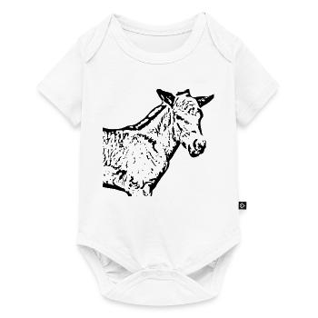 Chevaux T-shirt Cadeau Cavalier - Body à manches courtes Premium Bébé - blanc - Devant