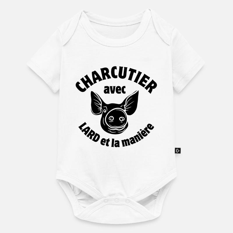 charcutier, charcuterie, jambon - Body à manches courtes Premium Bébé - blanc