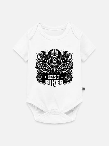 BESTER BIKER - Baby Premium Kurzarmbody - Weiß