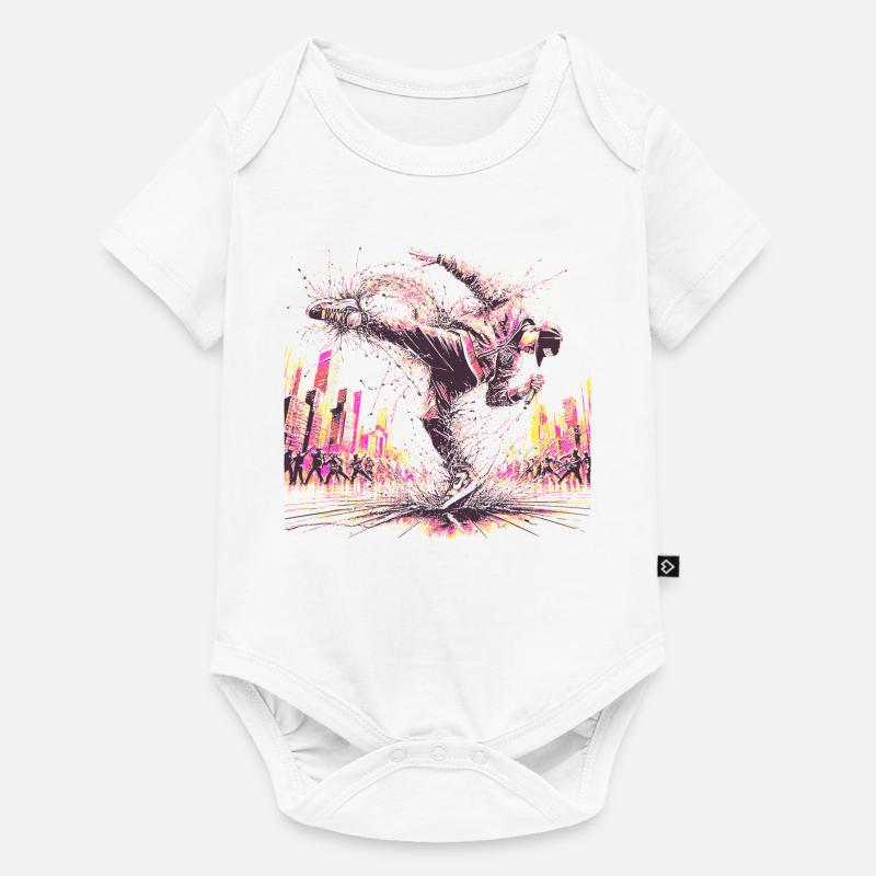 BREAKDANCE - Baby Premium Kurzarmbody - Weiß