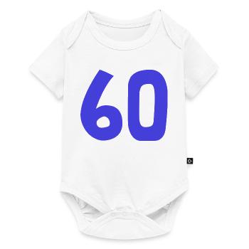 60. 60 JAHRE. 60-JÄHRIGES JUBILÄUM. 60. GEBURTSTAG. - Baby Premium Kurzarmbody - Weiß - Vorne