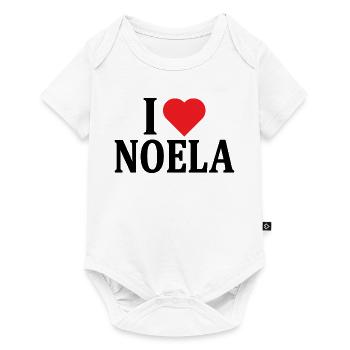 t-shirt j’aime Noela t-shirt idée cadeau - Body à manches courtes Premium Bébé - blanc - Devant