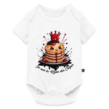 Je suis la reine des crêpes, meilleure cuisinière - Body à manches courtes Premium Bébé - blanc - Devant