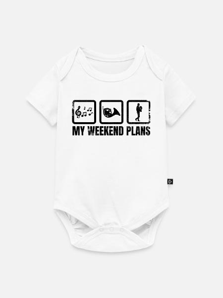 Waldhornspieler Wochenende - Baby Premium Kurzarmbody - Weiß