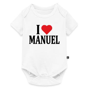 t-shirt I love Manuel t-shirt gift idea - Baby Premium short-sleeve bodysuit - white - Front