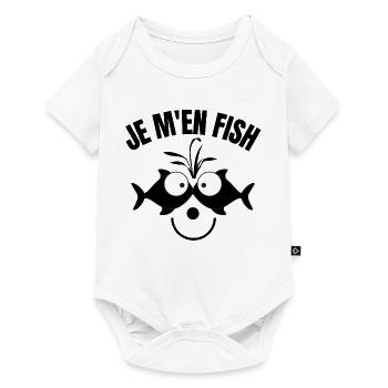 pêche, pêcheur, partie de pêche - Body à manches courtes Premium Bébé - blanc - Devant