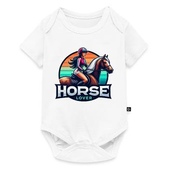 Lebendige Reiter-Illustration - Baby Premium Kurzarmbody - Weiß - Vorne