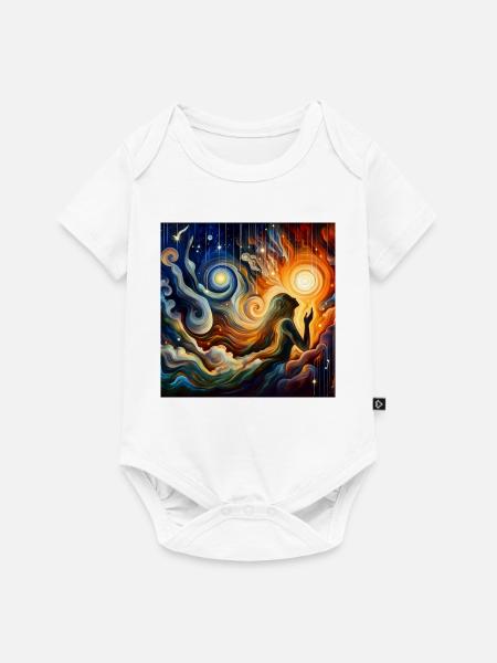Sternenhimmel - Baby Premium Kurzarmbody - Weiß