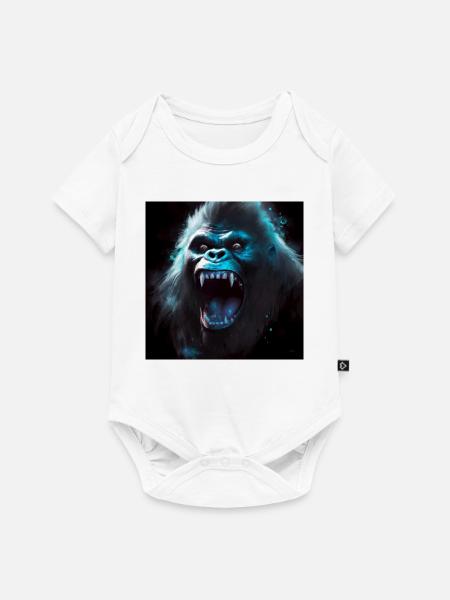 Gorilla 06 - Baby Premium Kurzarmbody - Weiß