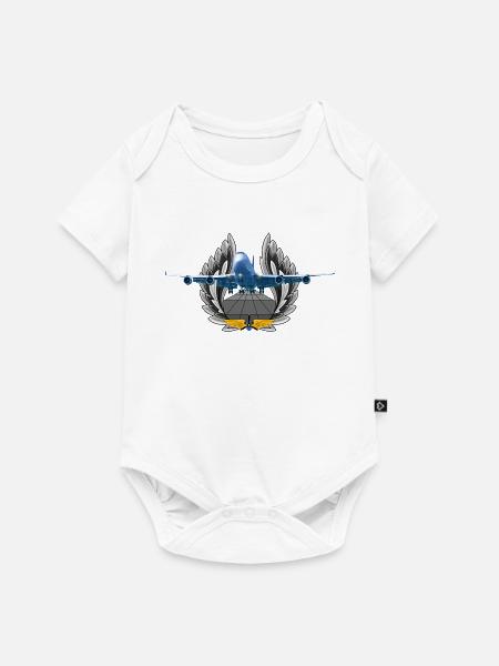 B 747 - Baby Premium Kurzarmbody - Weiß