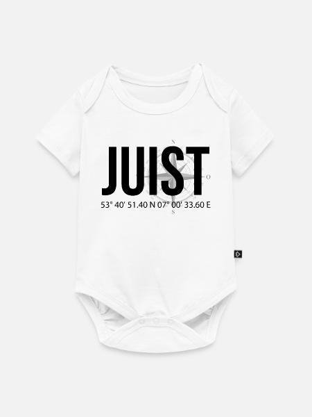 Koordinaten Juist - Baby Premium Kurzarmbody - Weiß