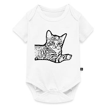 Cat Black Kitten Kitten - Baby Premium short-sleeve bodysuit - white - Front
