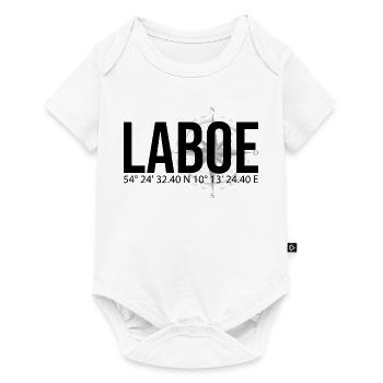 Koordinaten Laboe - Baby Premium Kurzarmbody - Weiß - Vorne