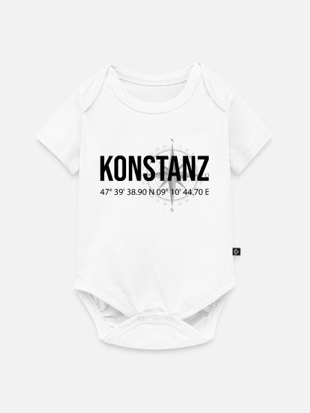 Koordinaten Konstanz - Baby Premium Kurzarmbody - Weiß