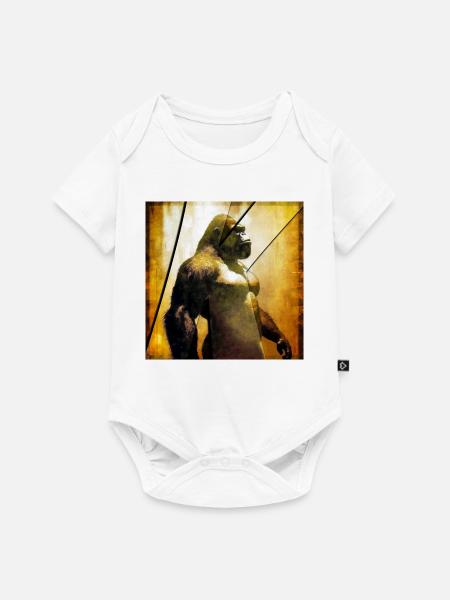 Gorilla 03 - K - Baby Premium Kurzarmbody - Weiß