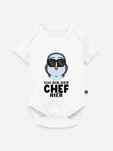 Pinguin - Baby Premium Kurzarmbody - Weiß