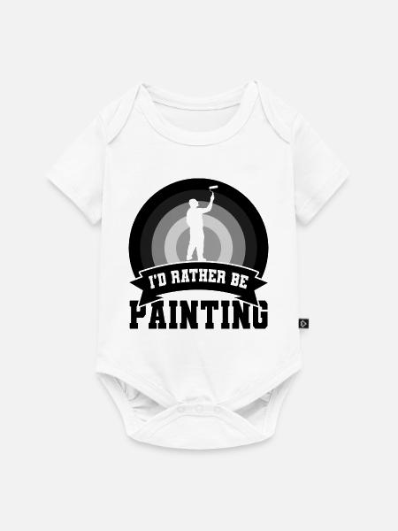Witziges Maler Zitat - Baby Premium Kurzarmbody - Weiß