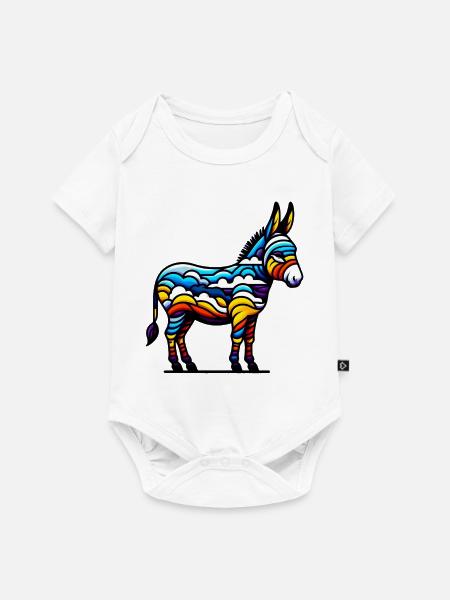Esel, Schnuller, Maultier - Baby Premium Kurzarmbody - Weiß