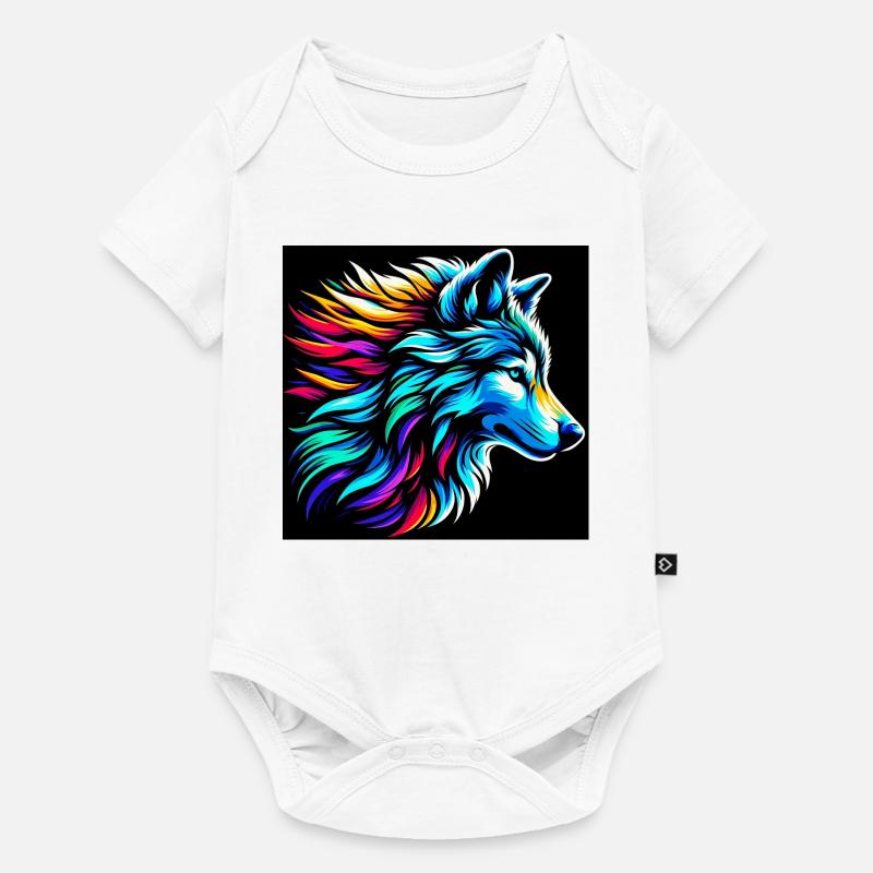 Loup - Body à manches courtes Premium Bébé - blanc