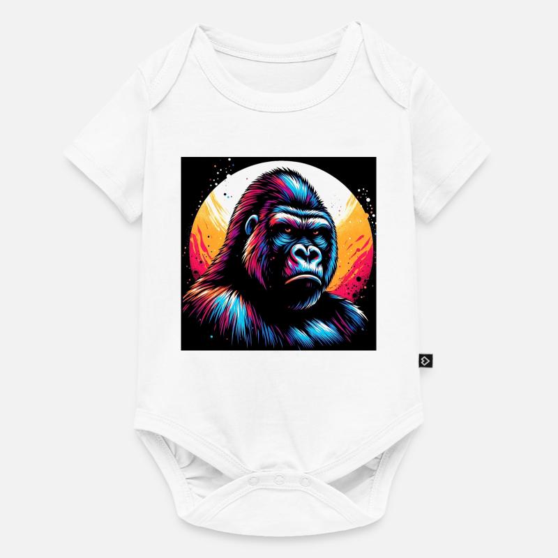 Gorilla - Baby Premium Kurzarmbody - Weiß