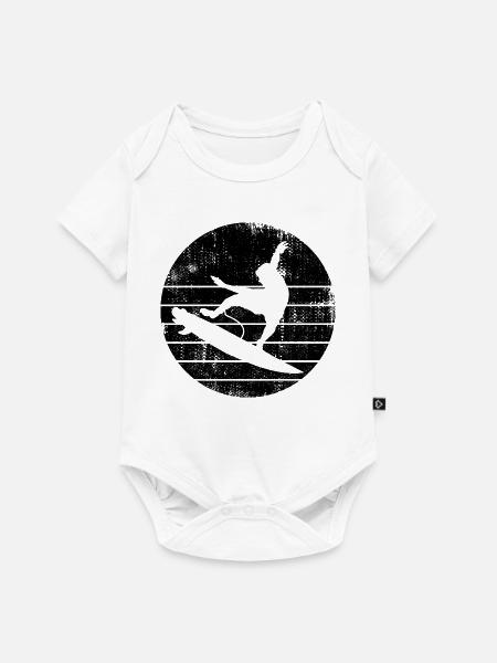 Surfen Skizze - Baby Premium Kurzarmbody - Weiß