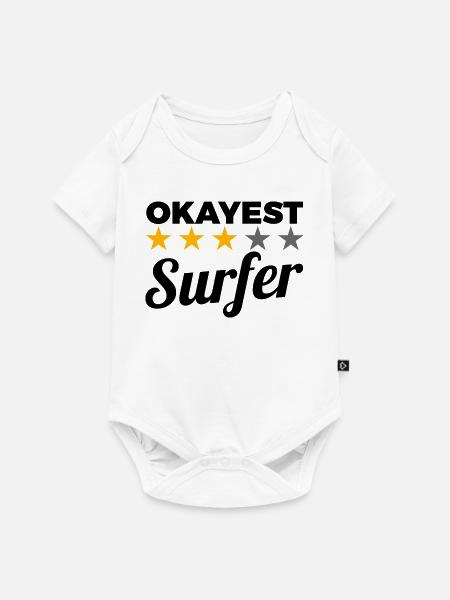 Durchschnittlicher Wellenreiter - Baby Premium Kurzarmbody - Weiß
