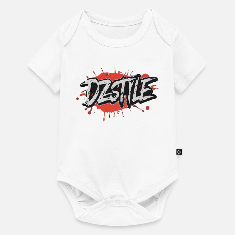 DZ Style Urbain - Graffiti Éclaboussure - Body à manches courtes Premium Bébé - blanc