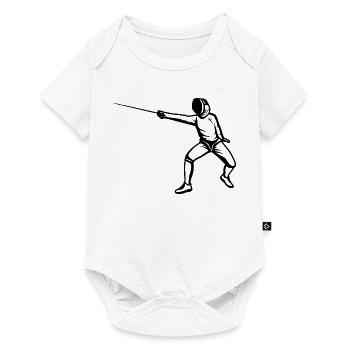 Lustiger Fechter - Baby Premium Kurzarmbody - Weiß - Vorne