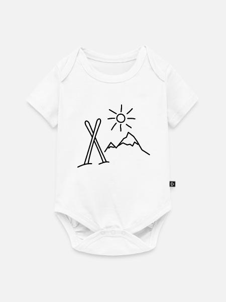 Ski fahren - Baby Premium Kurzarmbody - Weiß