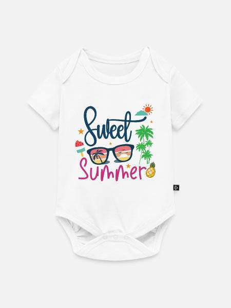 Süßer Sommer - Baby Premium Kurzarmbody - Weiß