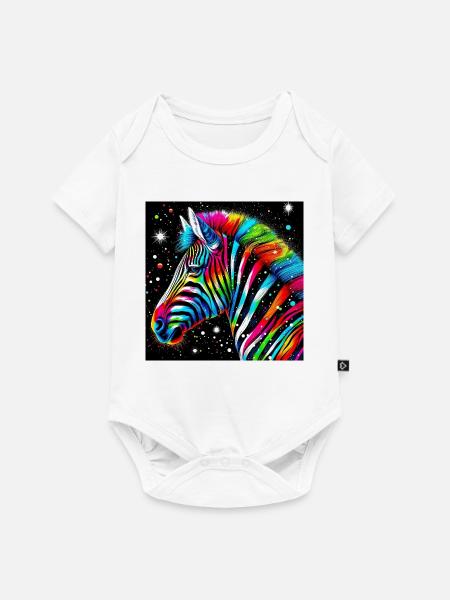 Zebra - Baby Premium Kurzarmbody - Weiß