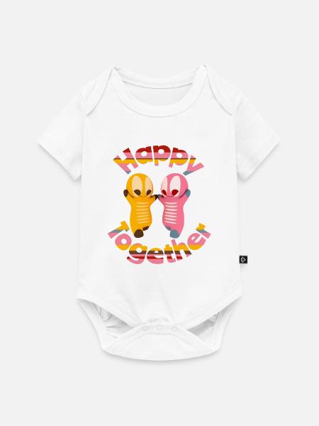 Niedliche Kawaiifiguren - Baby Premium Kurzarmbody - Weiß
