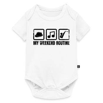 Saxophonisten Wochenende - Baby Premium Kurzarmbody - Weiß - Vorne