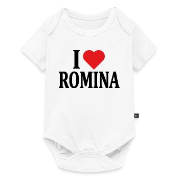 Ich liebe T-Shirt Romina T-Shirt Geschenkidee - Baby Premium Kurzarmbody - Weiß - Vorne