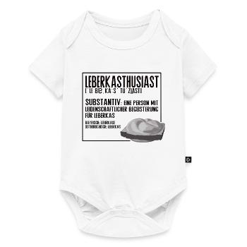 Leberkasthusiast – L’humour de style de vie de Leberka - Body à manches courtes Premium Bébé - blanc - Devant