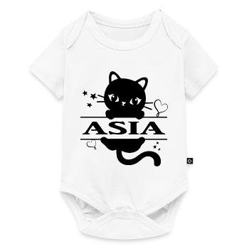 t-shirt Asia t-shirt cat Katze cat - Baby Premium short-sleeve bodysuit - white - Front