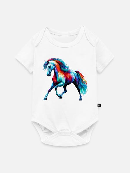 Pferd - Baby Premium Kurzarmbody - Weiß