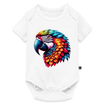 Papagei - Baby Premium Kurzarmbody - Weiß - Vorne