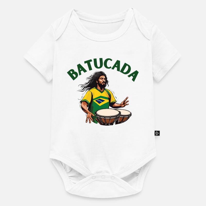Batucada, joueur de batucada, percussion - Body à manches courtes Premium Bébé - blanc