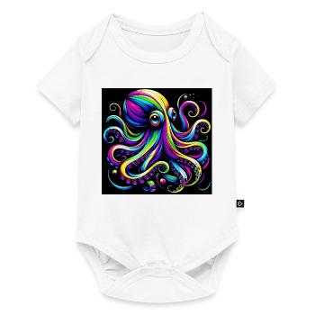 Krake - Baby Premium Kurzarmbody - Weiß - Vorne