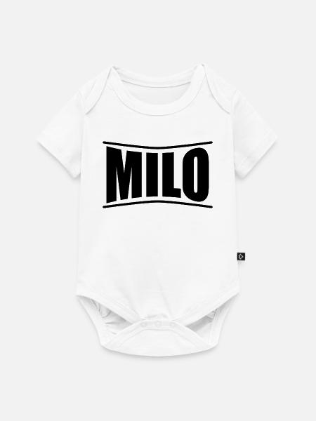 Milo T-Shirt Geschenkidee T-Shirt - Baby Premium Kurzarmbody - Weiß