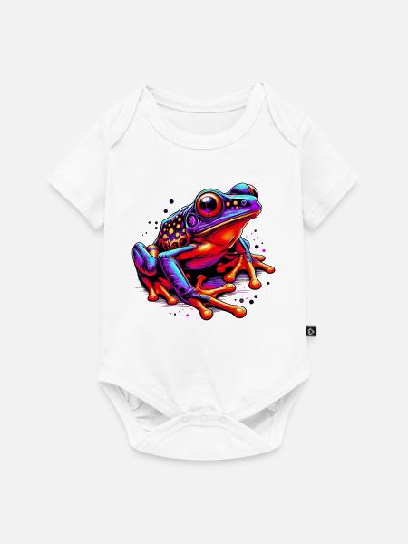 Frosch - Baby Premium Kurzarmbody - Weiß
