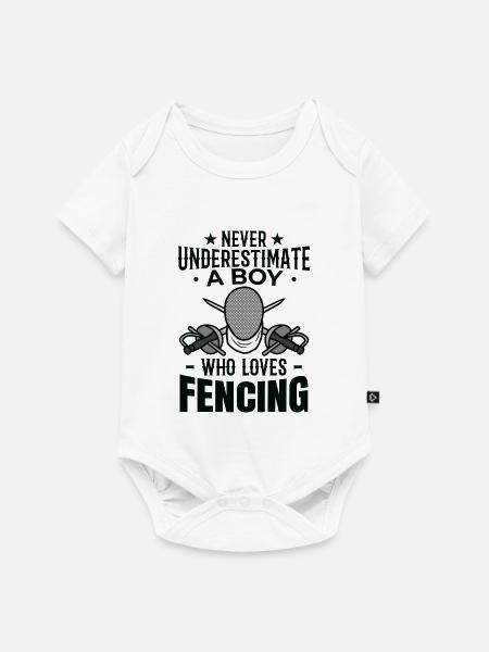 Fechtjunge - Baby Premium Kurzarmbody - Weiß
