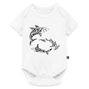 Polynesian Black Sharks - Baby Premium short-sleeve bodysuit - white - Front