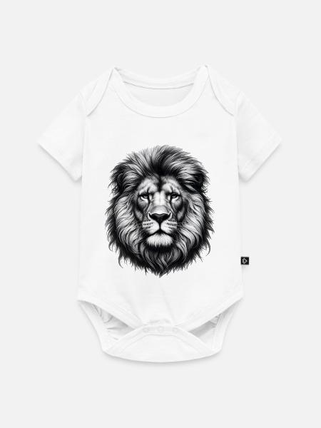 Löwe - Baby Premium Kurzarmbody - Weiß