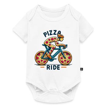 Pizza Lover Vélo Design - Body à manches courtes Premium Bébé - blanc - Devant