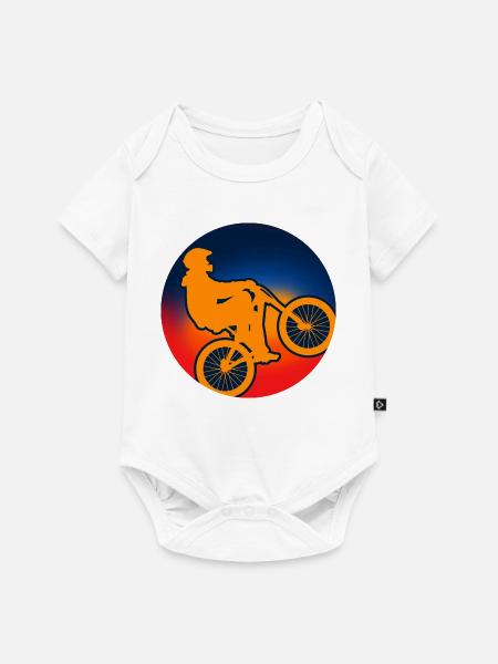 Fahrrad MTB Radfahren Geschenk - Baby Premium Kurzarmbody - Weiß