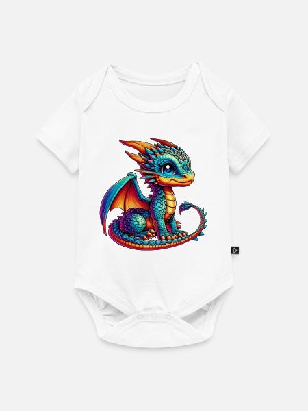 Baby-Drache - Baby Premium Kurzarmbody - Weiß