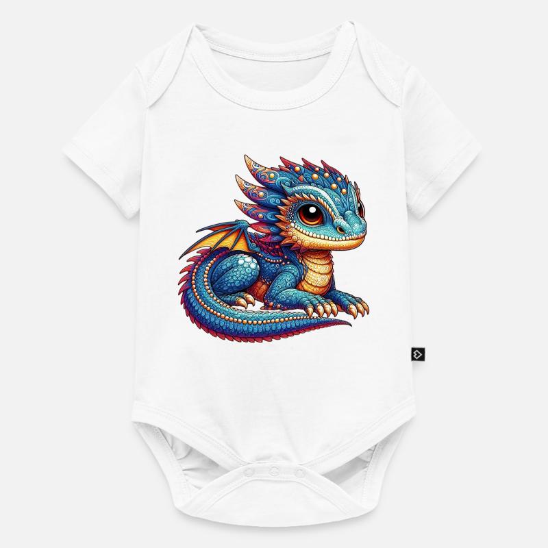 Drache - Baby Premium Kurzarmbody - Weiß